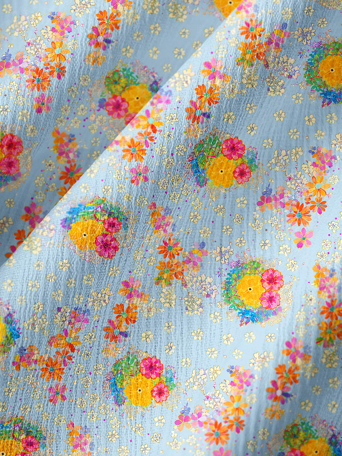 Sky Garden Blossoms Pants For Women With Pockets