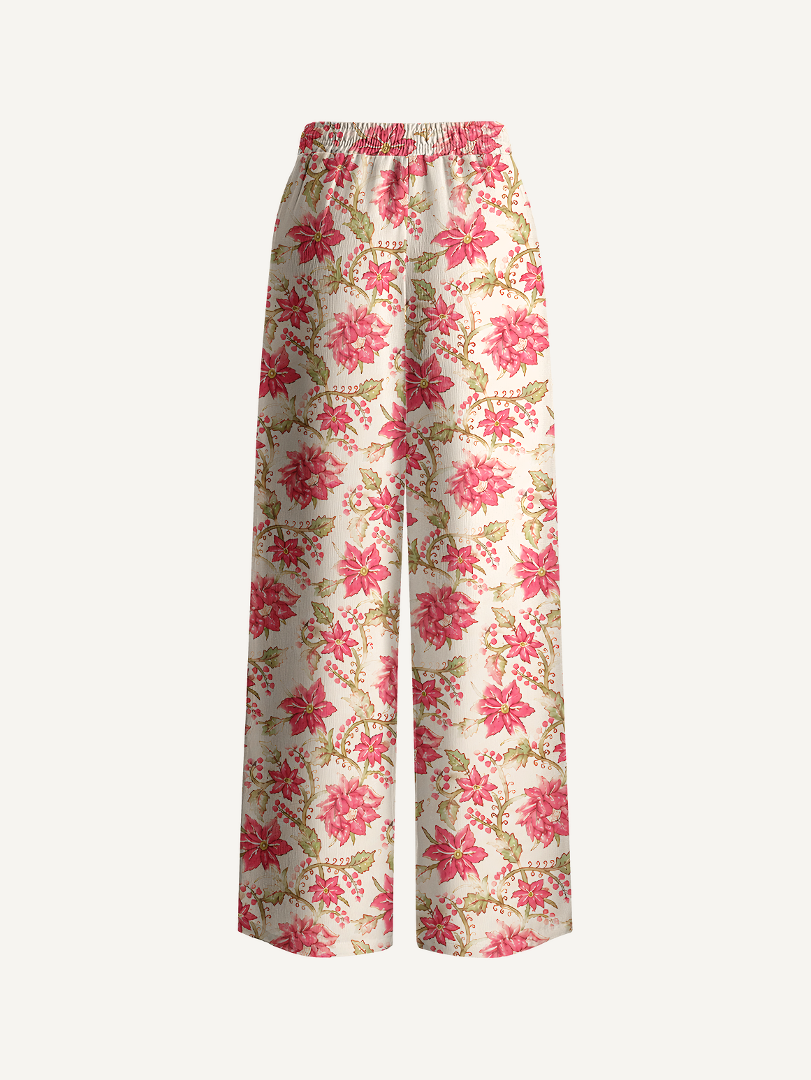 Blush Garden Bloom Pants For Women With Pockets