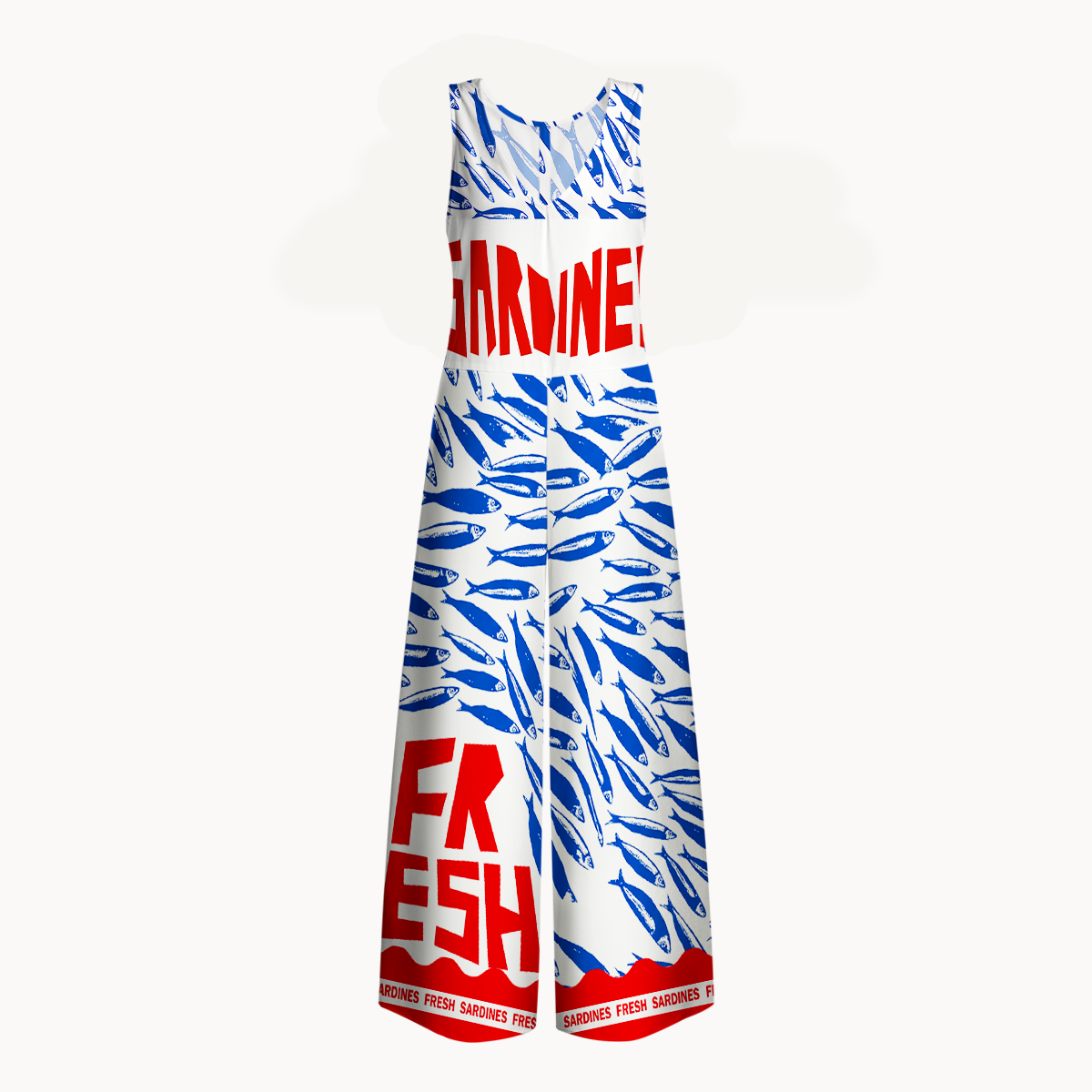 Blue Sardine & Fresh Jumpsuit with Pockets for Women
