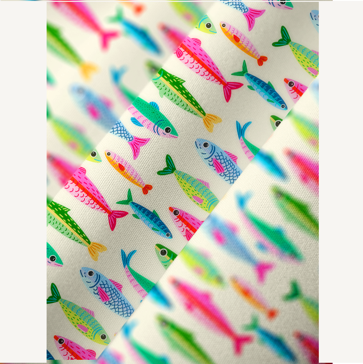 Bright Sardine Print Kimono Sleeve Kaftan Dress