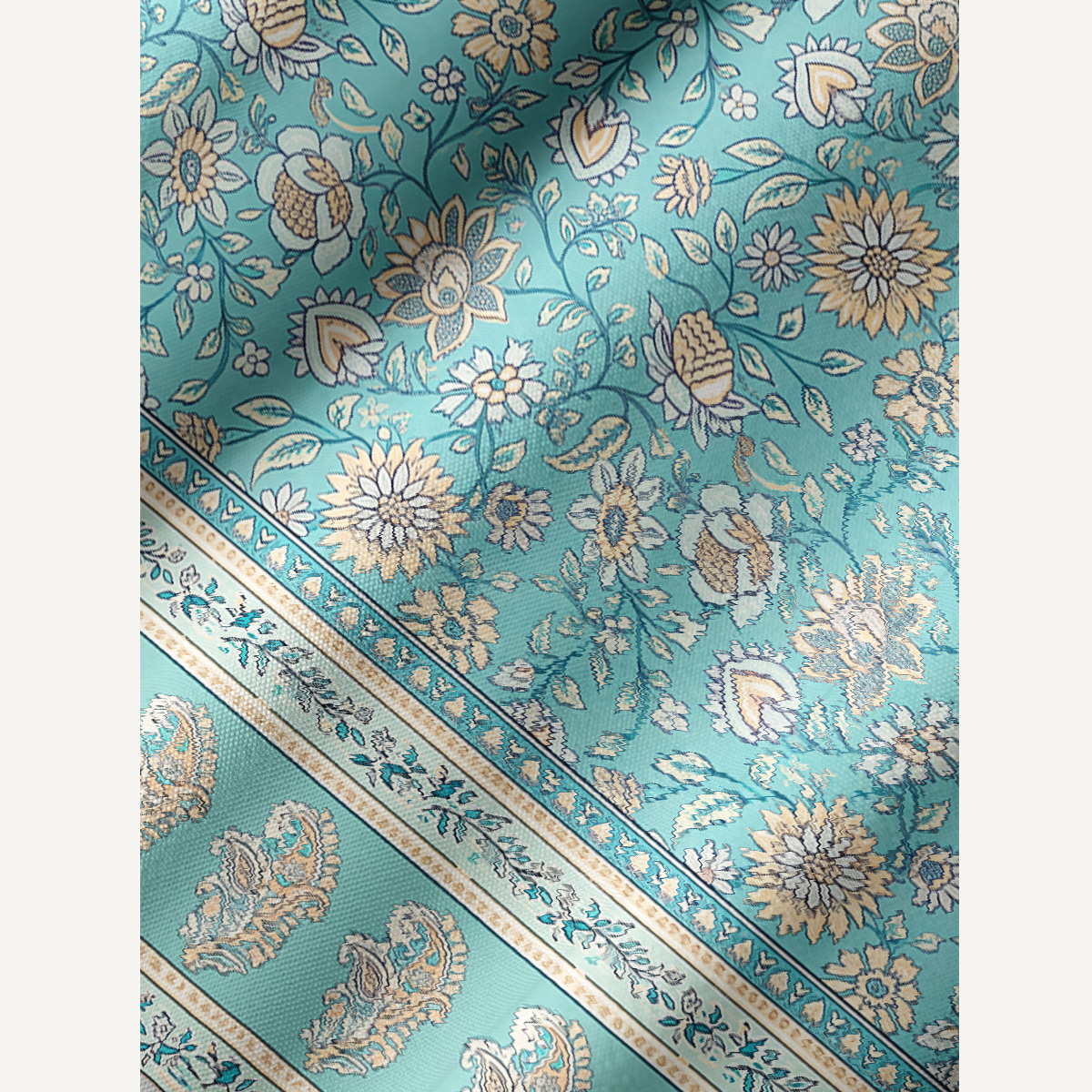 Turquoise Garden Paisley Womens Mini Dress