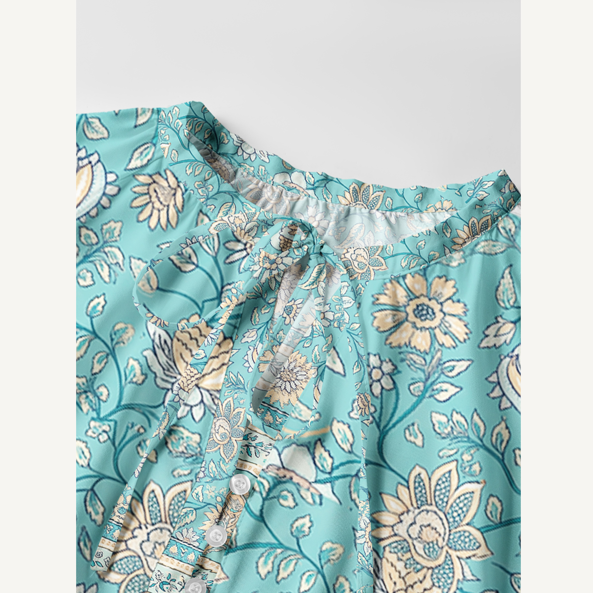 Turquoise Garden Paisley Womens Mini Dress