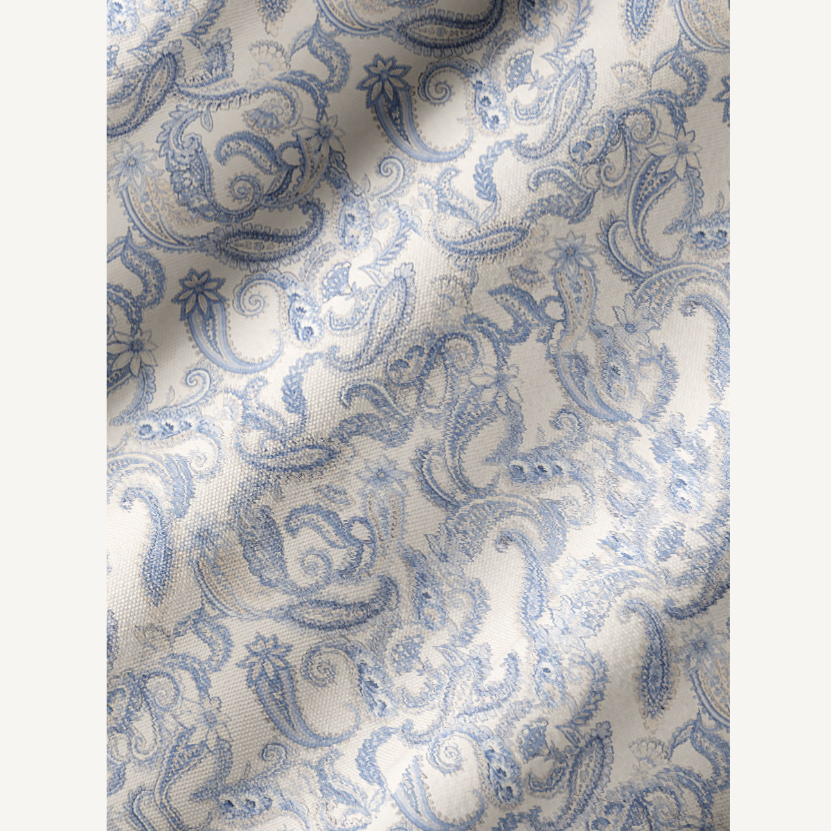 Blue Vintage Paisley Long Sleeve Womens Mini Dress