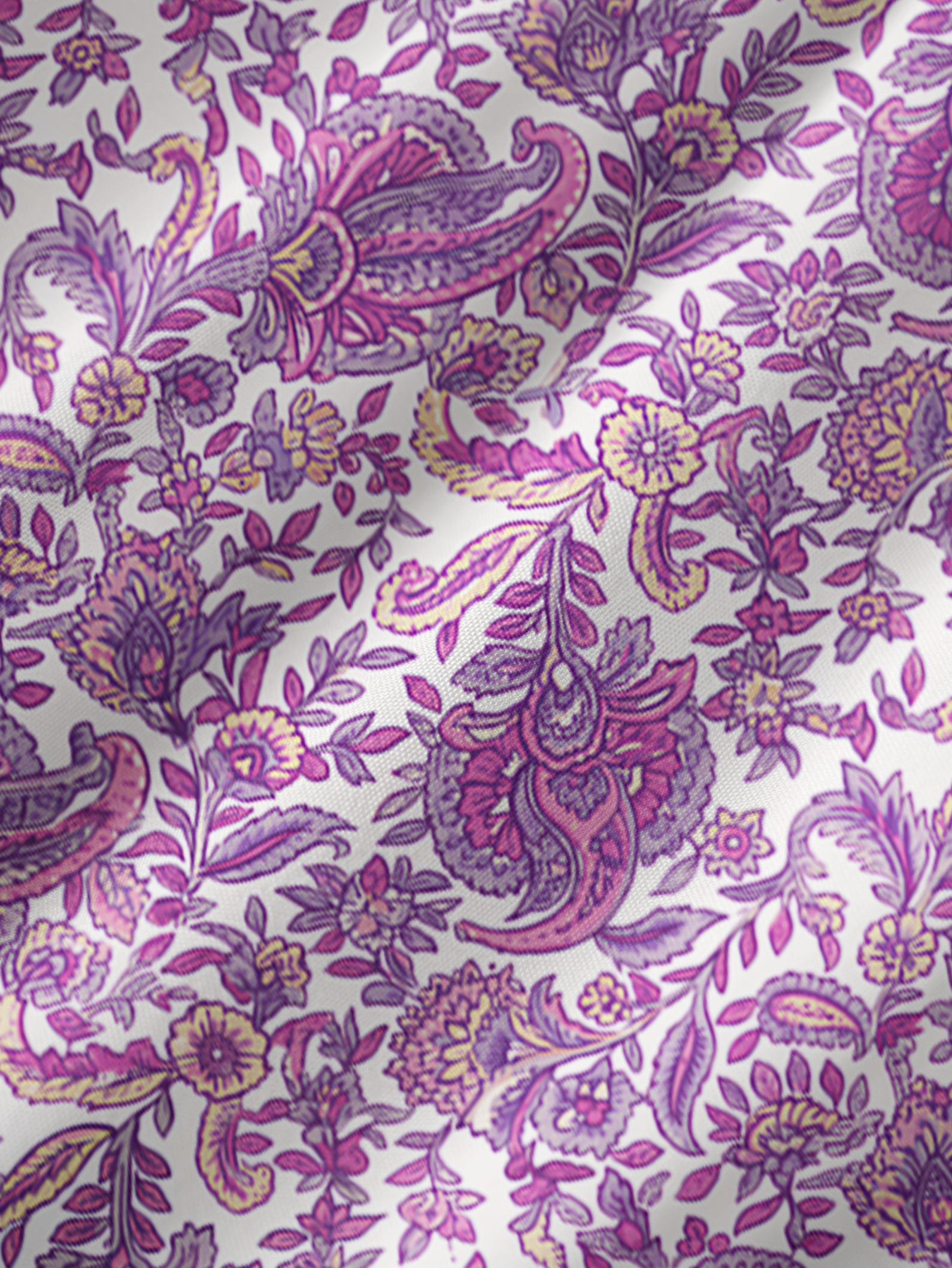 Violet Paisley Garden Square Neckline Cap Sleeve Maxi Dress