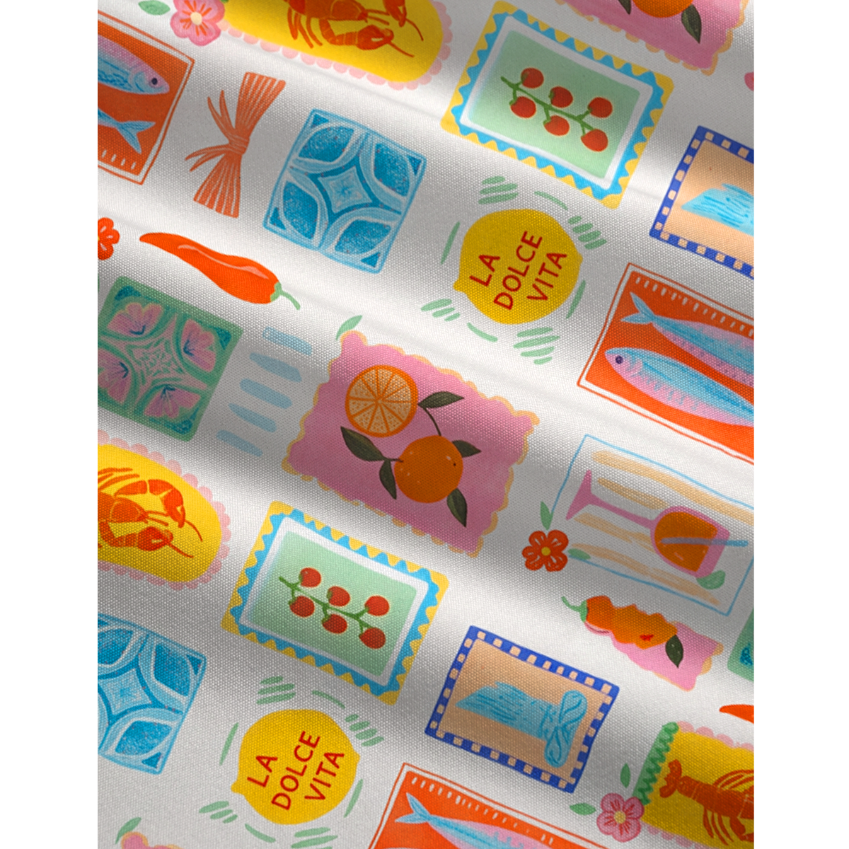 Tropical Stamp Print Jumpsuit with Pockets for Women