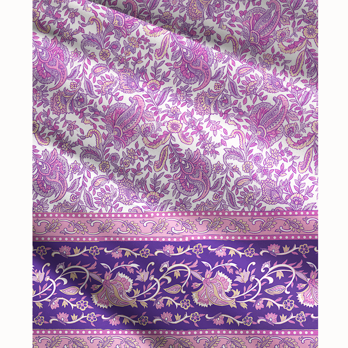 Violet Paisley Garden Print Convertible Maxi Skirt & Strapless Dress