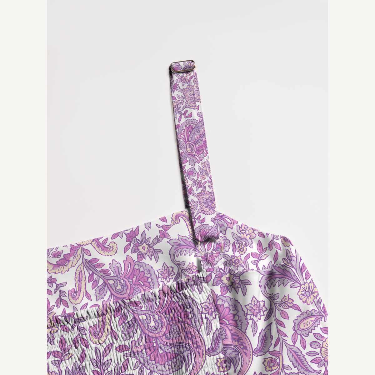 Violet Paisley Garden Summer Maxi Dress With Pockets