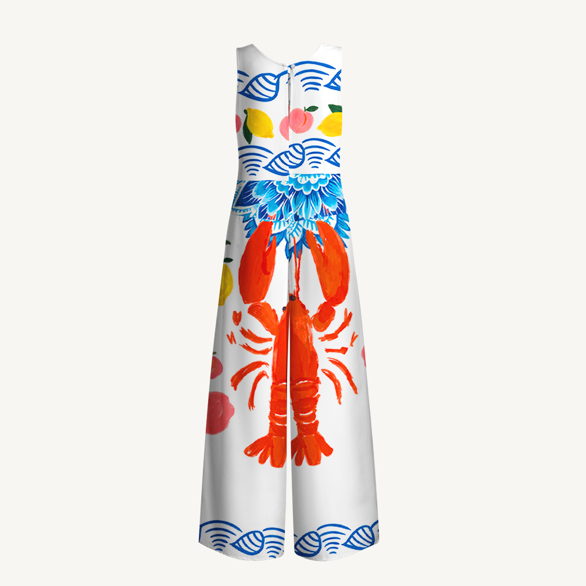 Lobster & Lemon Jumpsuit with Pockets for Women