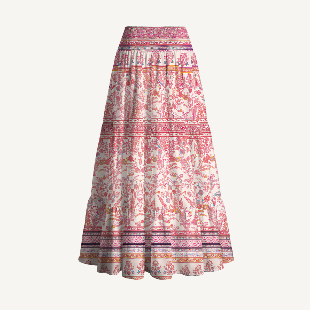 Rosewood Vintage Garden Print Convertible Maxi Skirt & Strapless Dress
