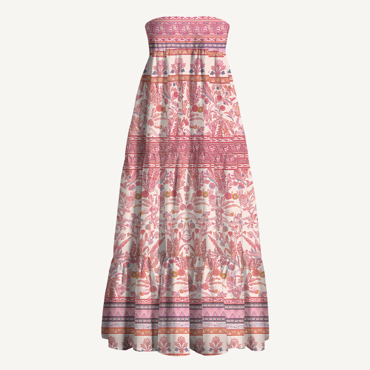Rosewood Vintage Garden Print Convertible Maxi Skirt & Strapless Dress