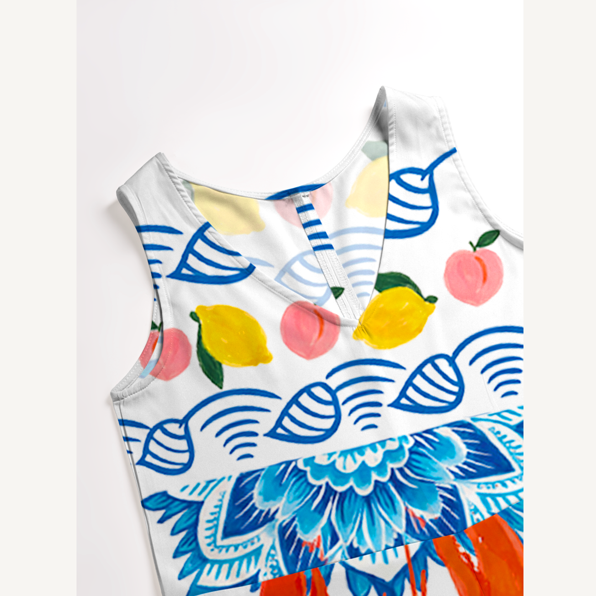 Lobster & Lemon Jumpsuit with Pockets for Women
