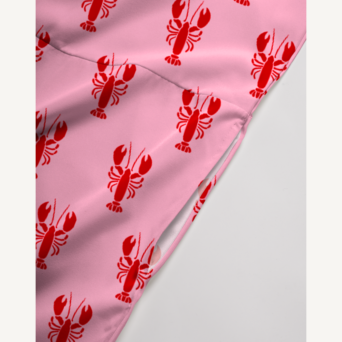 Pink Lobster Jumpsuit with Pockets for Women