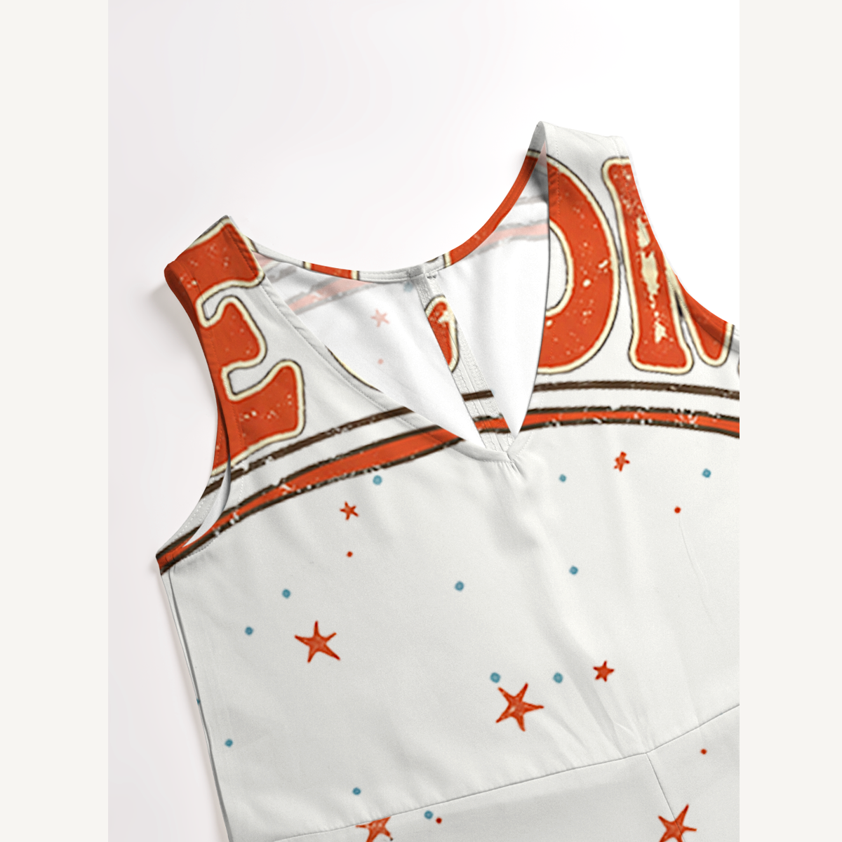 Western Sun & Cact Jumpsuit with Pockets for Women