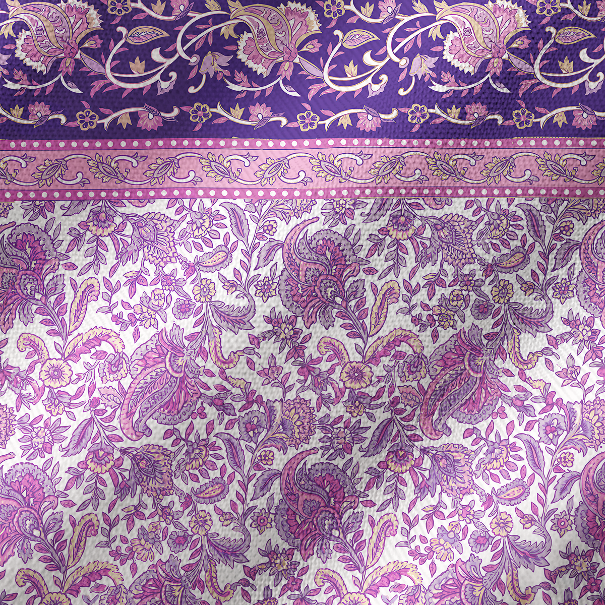 Violet Paisley Garden Print Kimono Wrap
