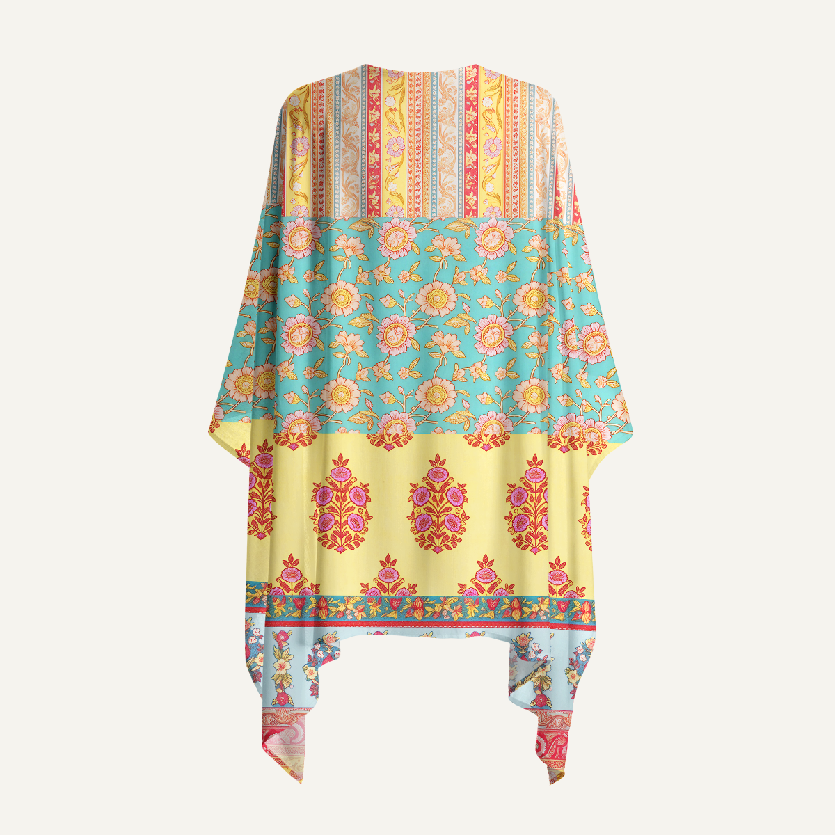 Paisley Inspired Pattern Kimono Wrap