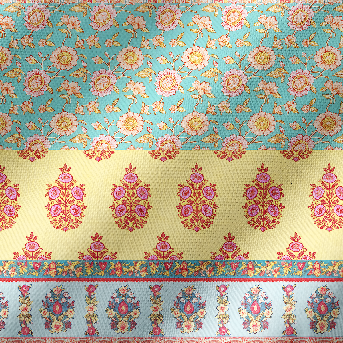 Paisley Inspired Pattern Kimono Wrap