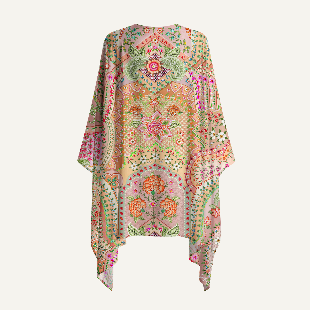 Patchwork Mandala Floral Print Kimono Wrap