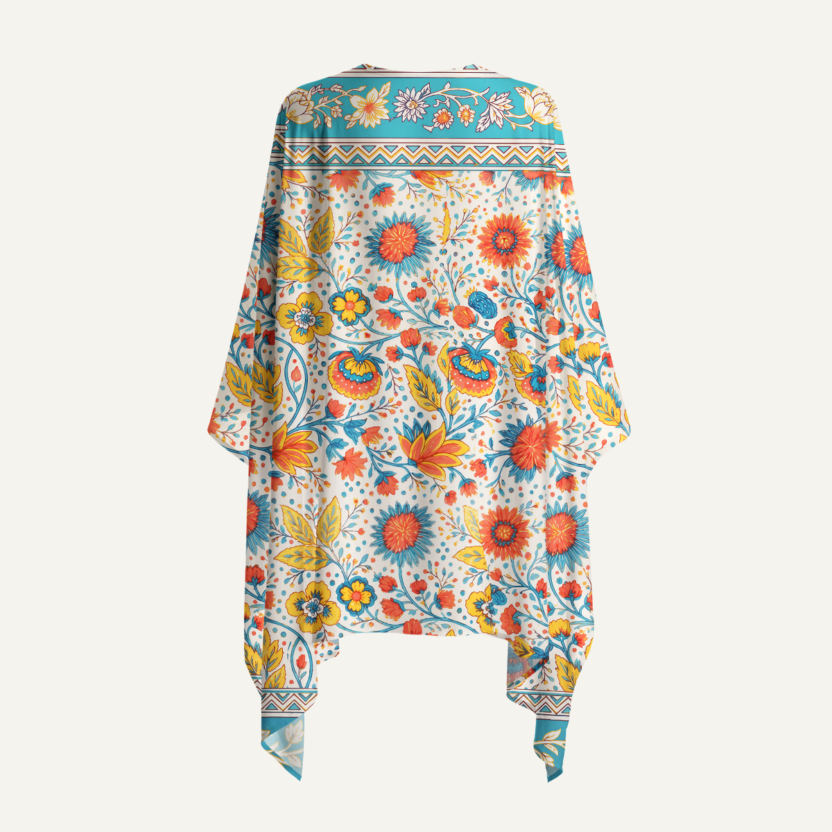 Moroccan Garden Pattern Kimono Wrap
