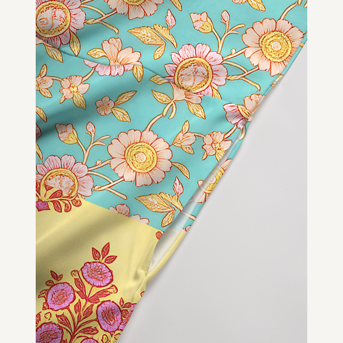 Paisley Inspired Pattern Womens Jumpsuit With Pockets