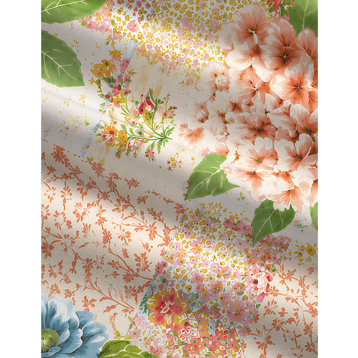 Vintage Cottage Garden Quilt Womens Jumpsuit With Pockets