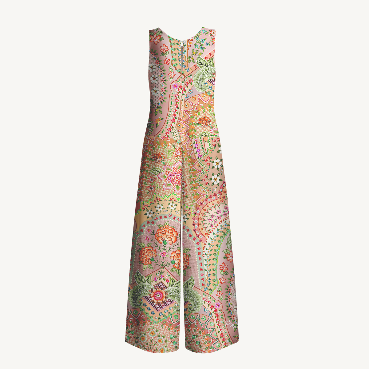 Patchwork Mandala Floral Womens Jumpsuit With Pockets