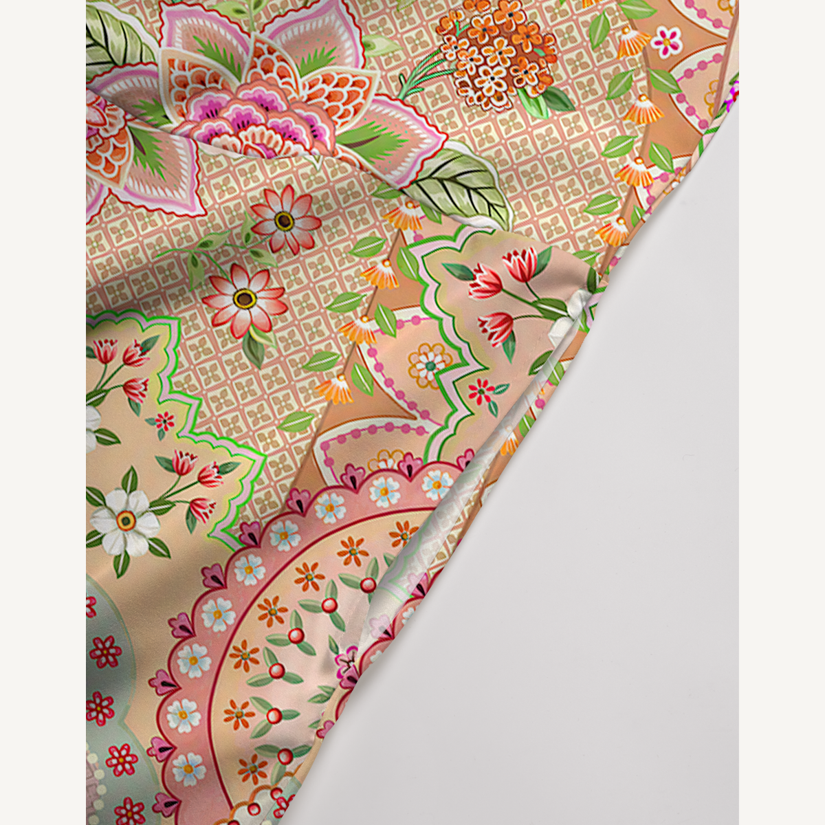 Patchwork Mandala Floral Womens Jumpsuit With Pockets