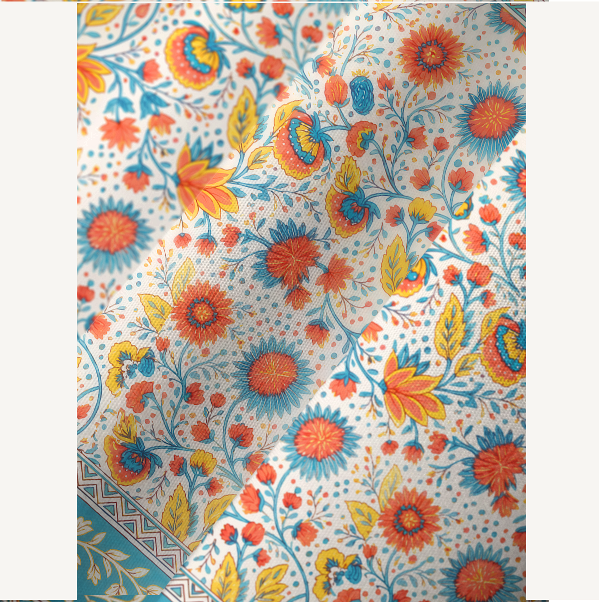 Moroccan Garden Pattern Soft Kaftan Maxi Dress