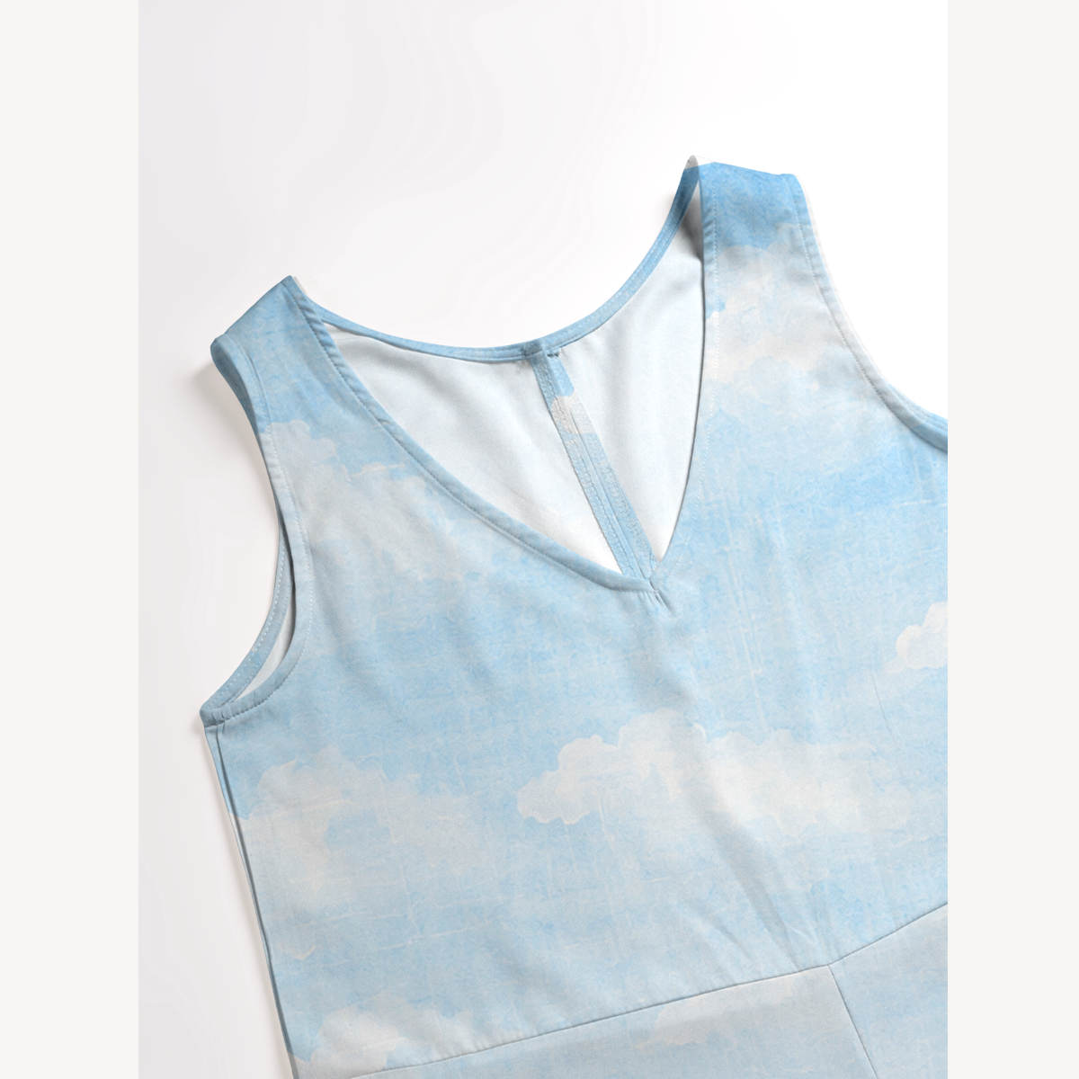 Rio Beach Scene Jumpsuit with Pockets for Women