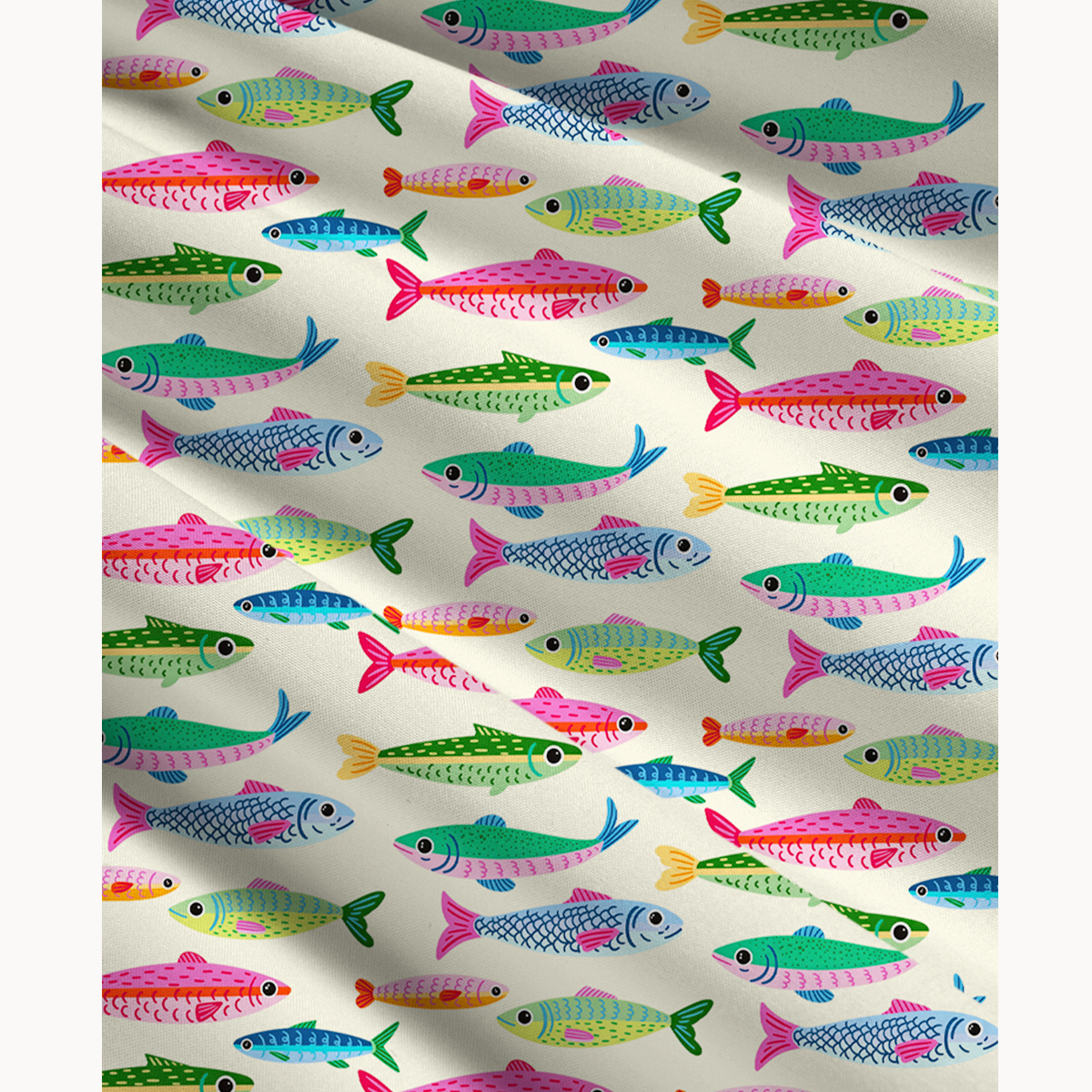 Bright Sardine Print Maxi Skirt & Strapless Dress  