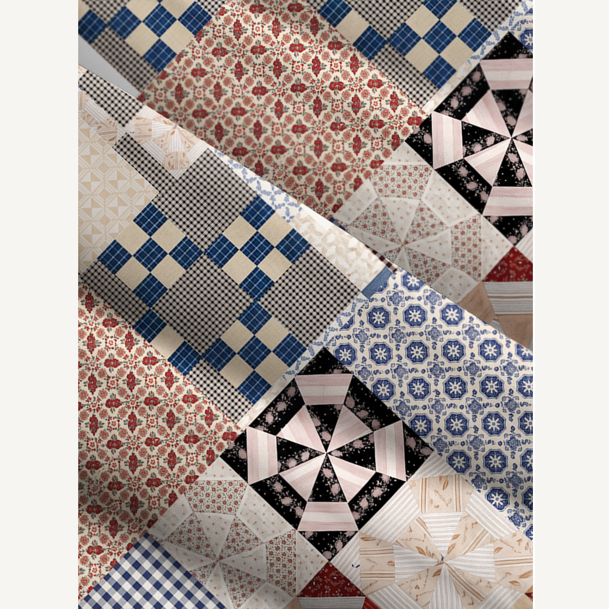 Country Cottage Patchwork Print Strap Maxi Dress With Pockets