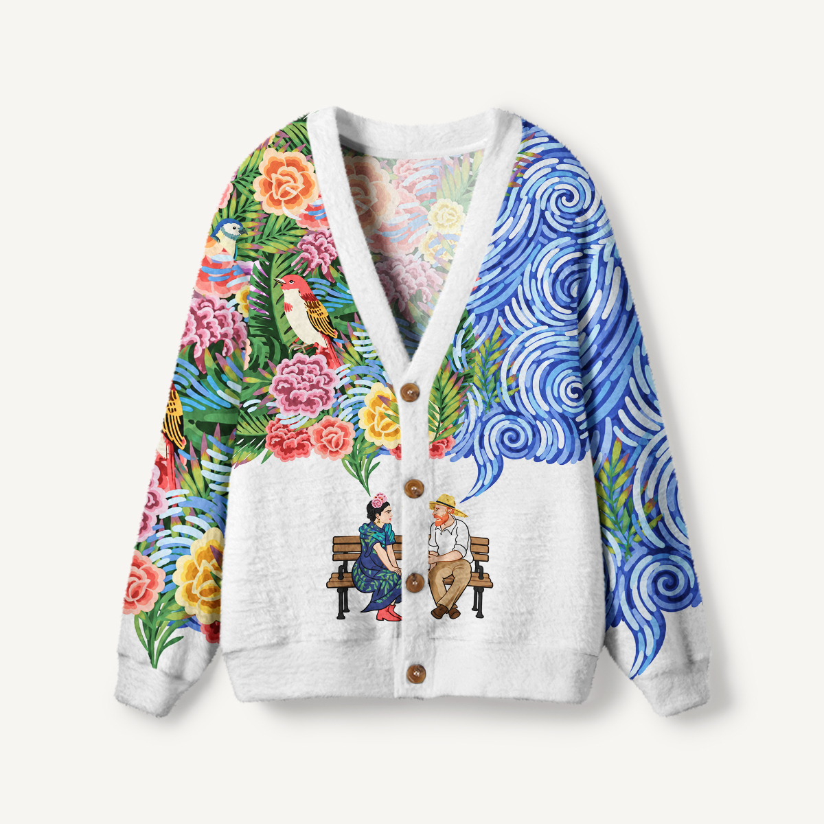 Frida Meets Van Gogh Cardigan Sweaters