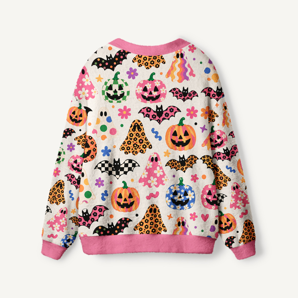 Ghost Pumpkin Bat Halloween Cardigan Sweaters
