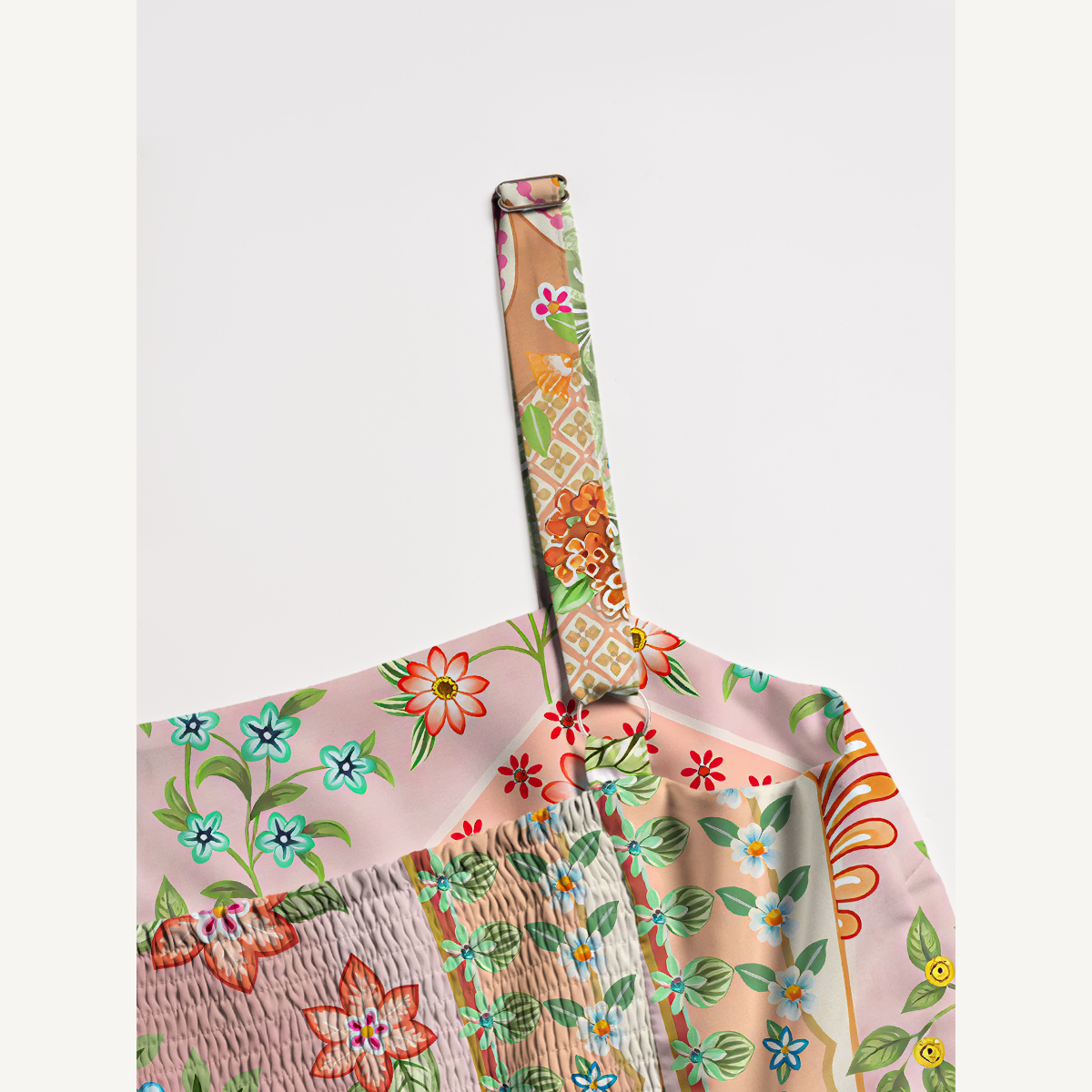 Boho Botanical Paisley Print Strap Maxi Dress With Pockets
