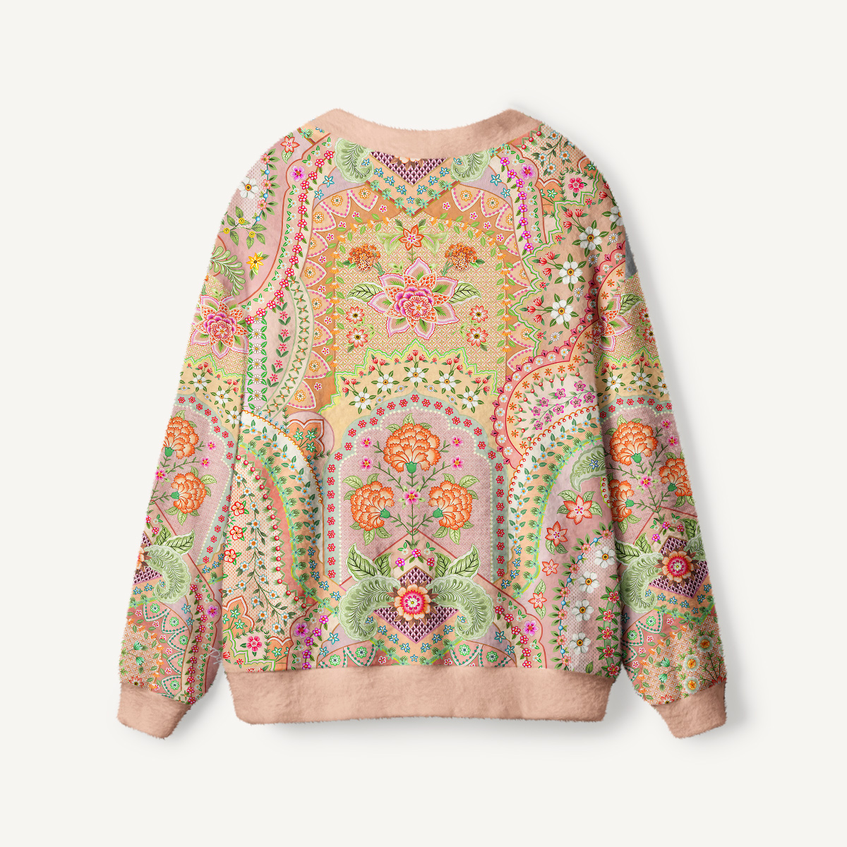 Boho Botanical Paisley Print Cardigan Sweaters