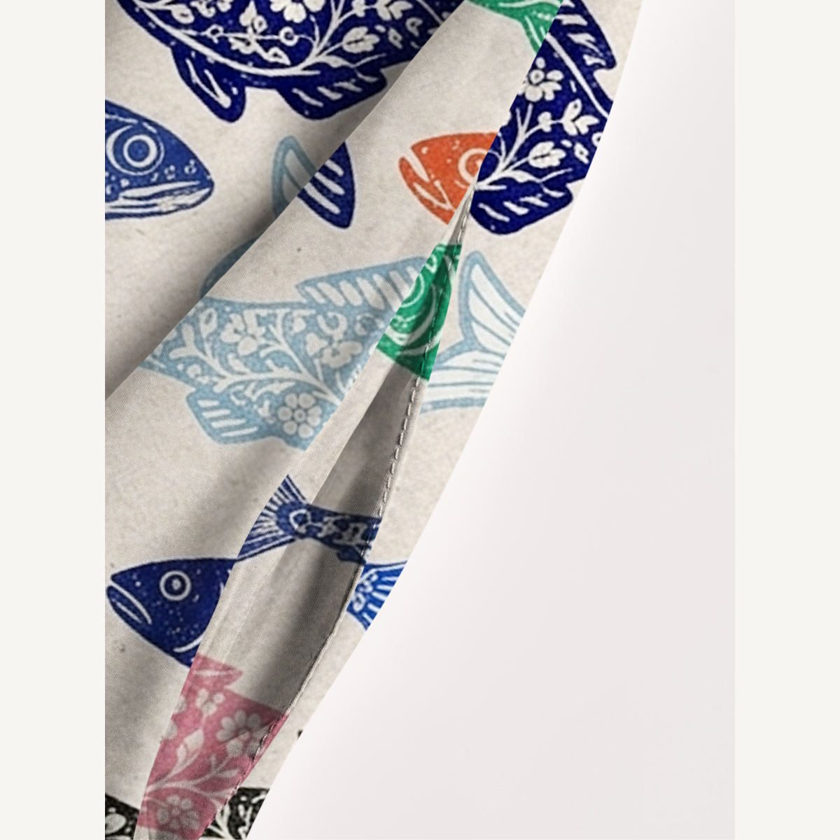 Colorful Floral Fish Print Boho Strap Maxi Dress With Pockets