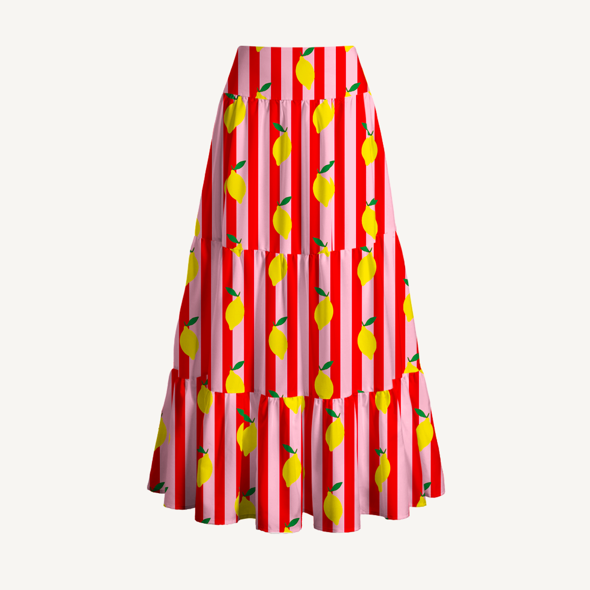 Retro Sun & Palm Maxi Skirt & Strapless Dress