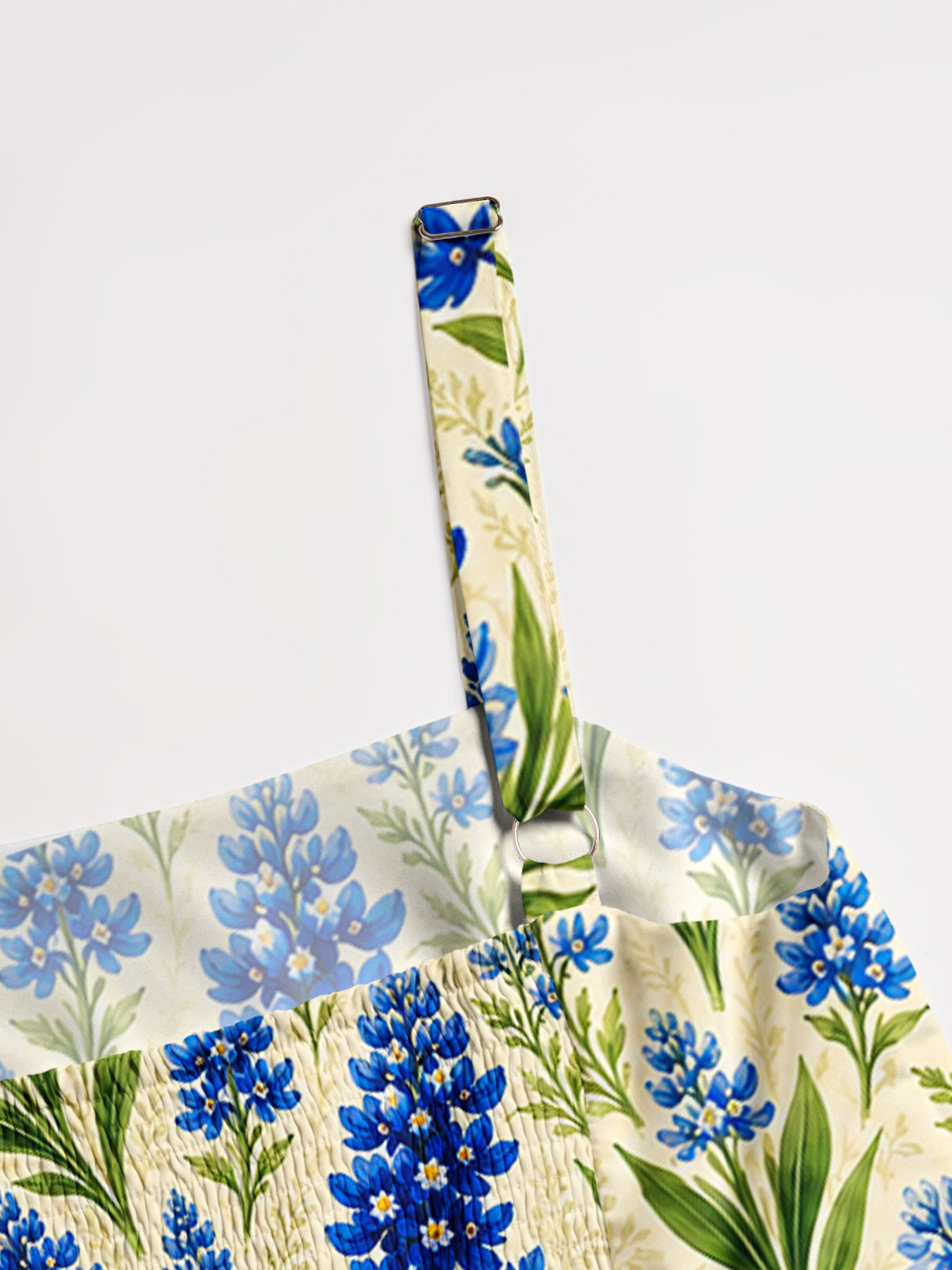 Royal Blue Lupine Meadow Strap Maxi Dress With Pockets