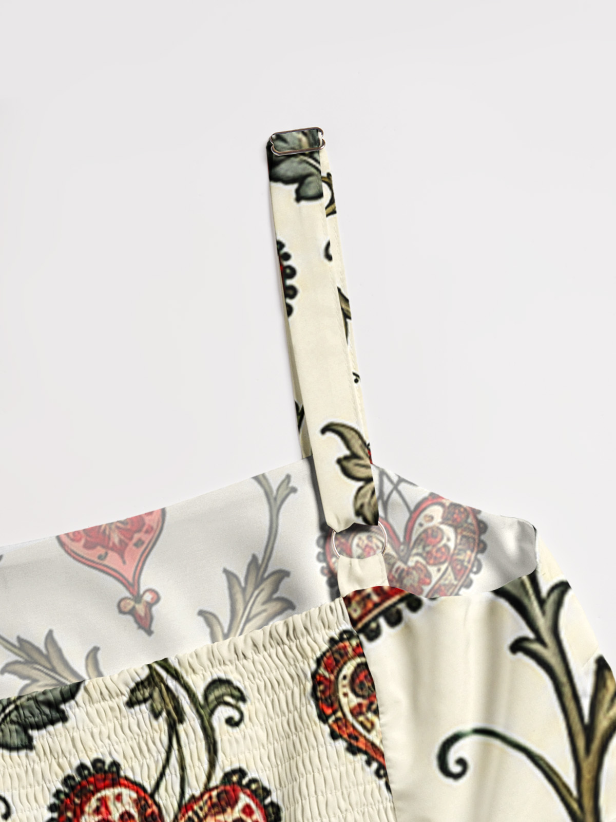 Vintage Romantic Heart Pattern Strap Maxi Dress With Pockets