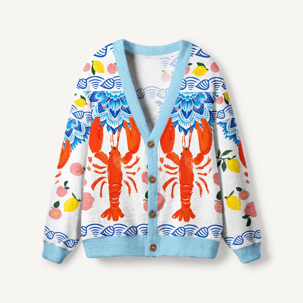 Lobster & Lemon  Cardigan Sweaters