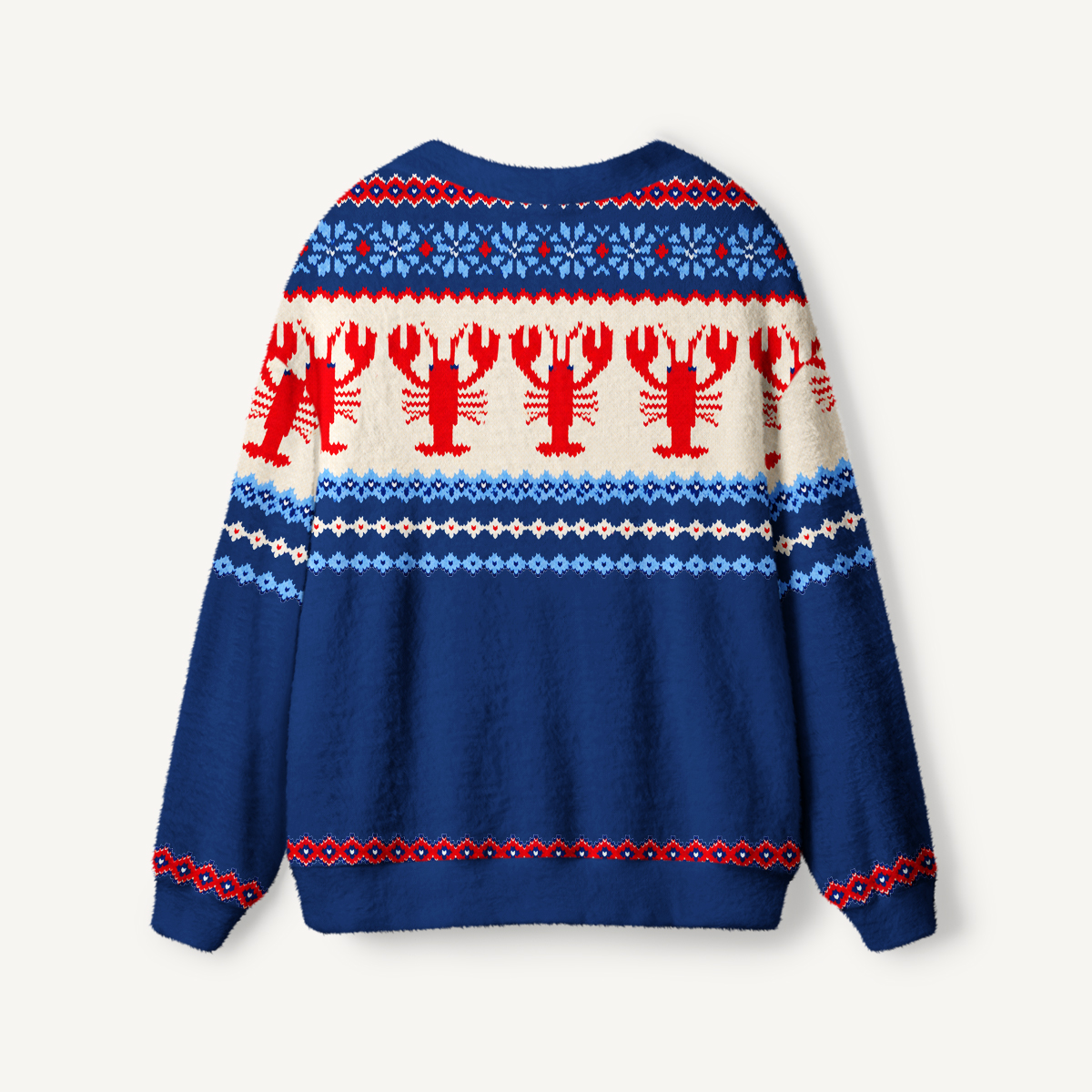 Lobster Fair Isle Print Cardigan Sweaters