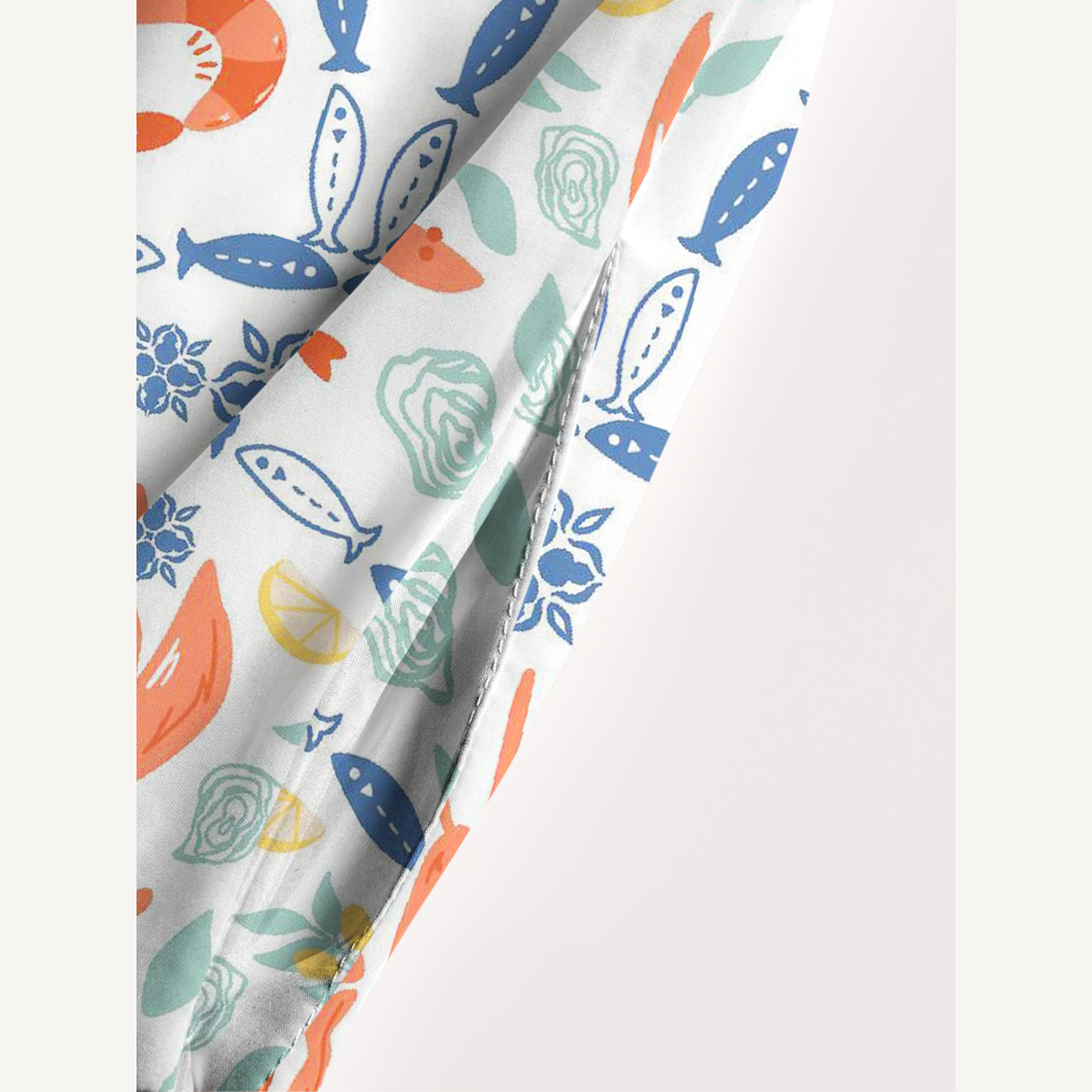 Lobster Print Coastal Sea Life Strap Maxi Dress With Pockets