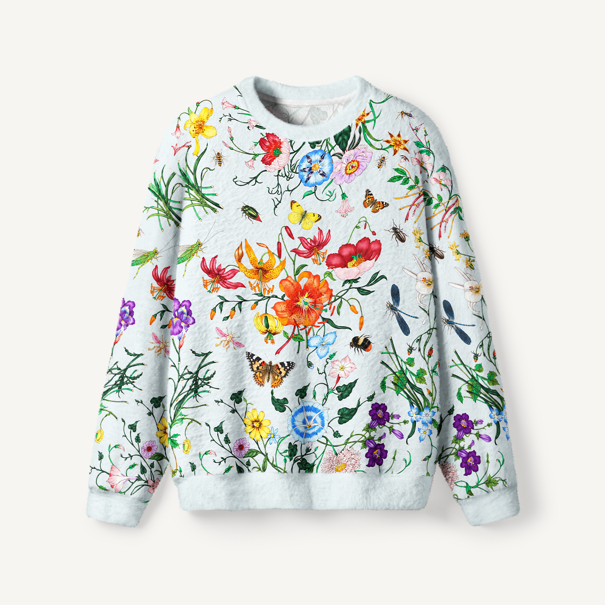 Botanical Wildflower & Insect Garden Crewneck Sweater