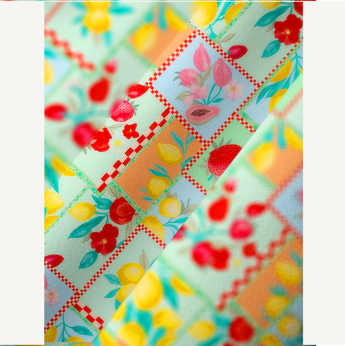 Fruit Party Vacation Kimono Sleeve Kaftan Dress