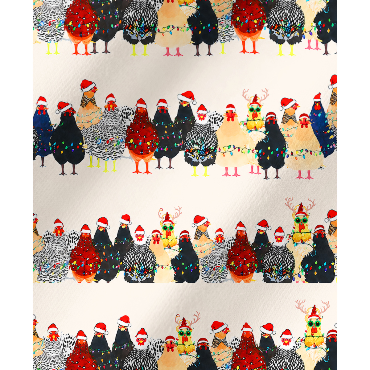 Festive Christmas Chicken Long Sleeves Pajama Sets
