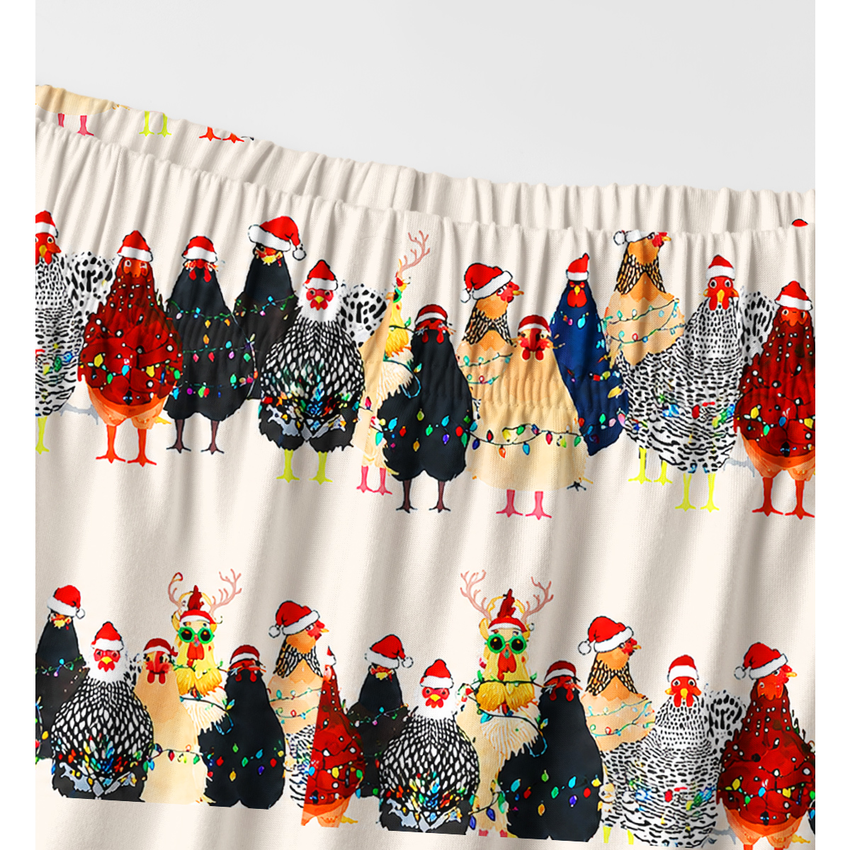 Festive Christmas Chicken Long Sleeves Pajama Sets