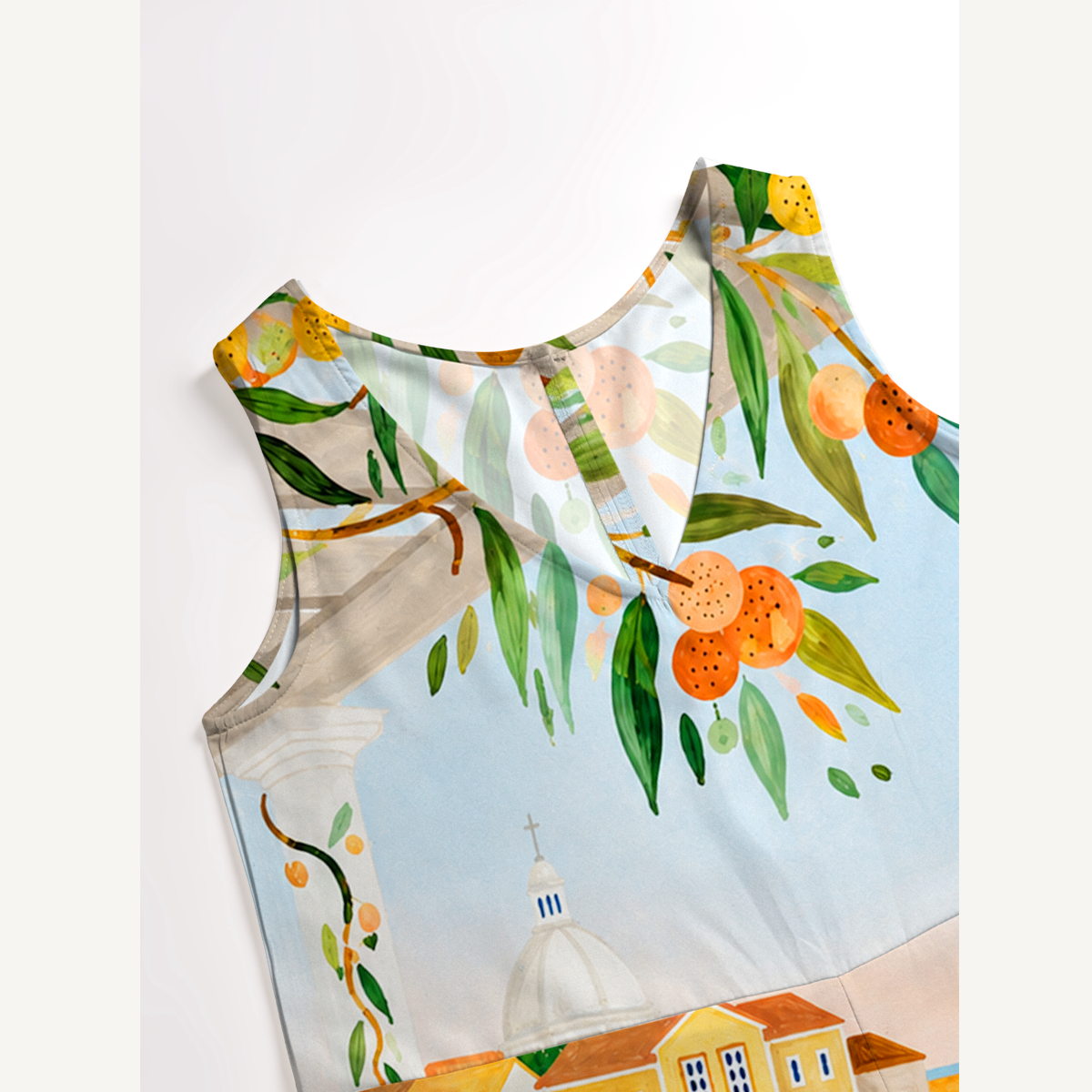 Lisbon Cityscape Jumpsuit with Pockets for Women