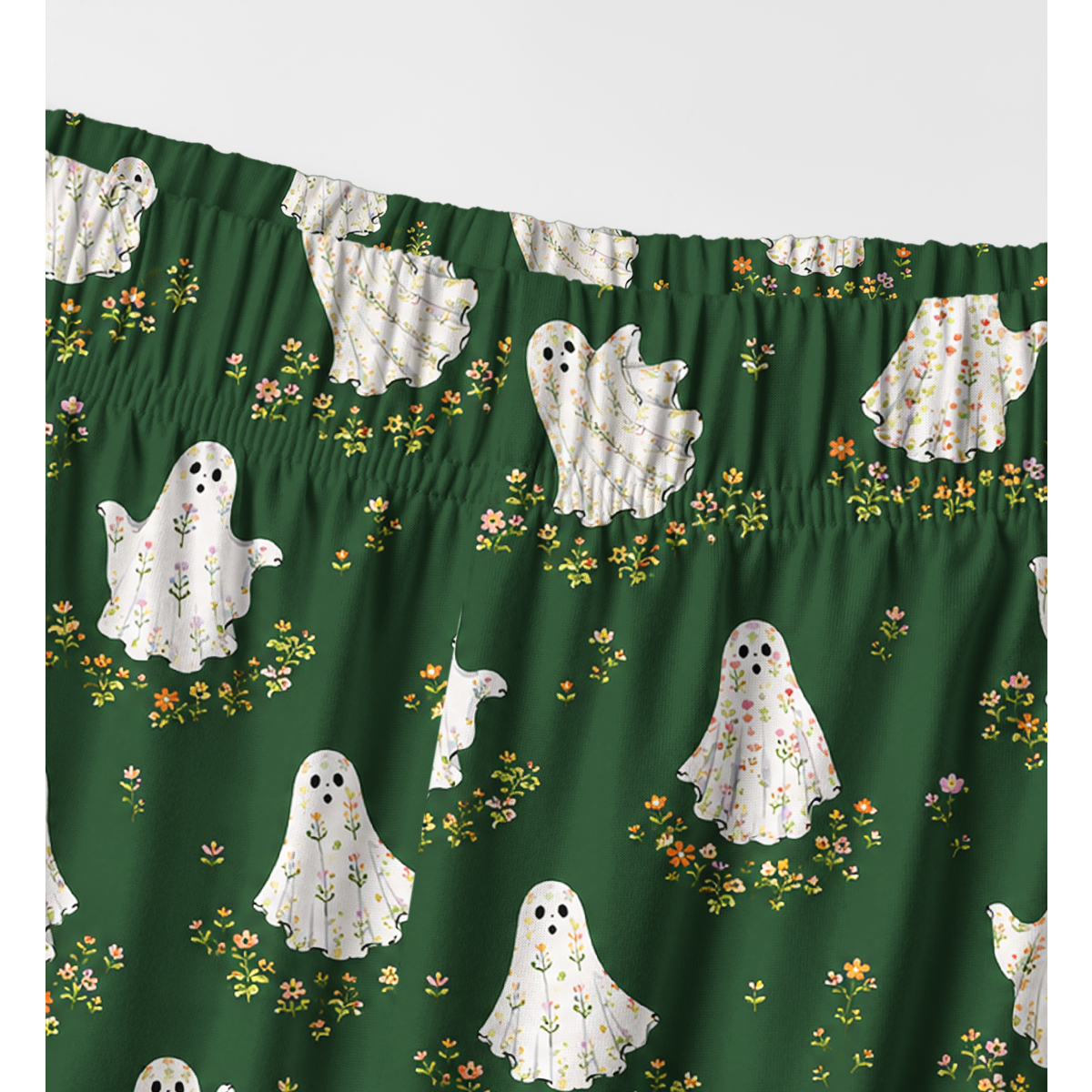 Floral Ghost Garden Halloween Long Sleeves Pajama Sets