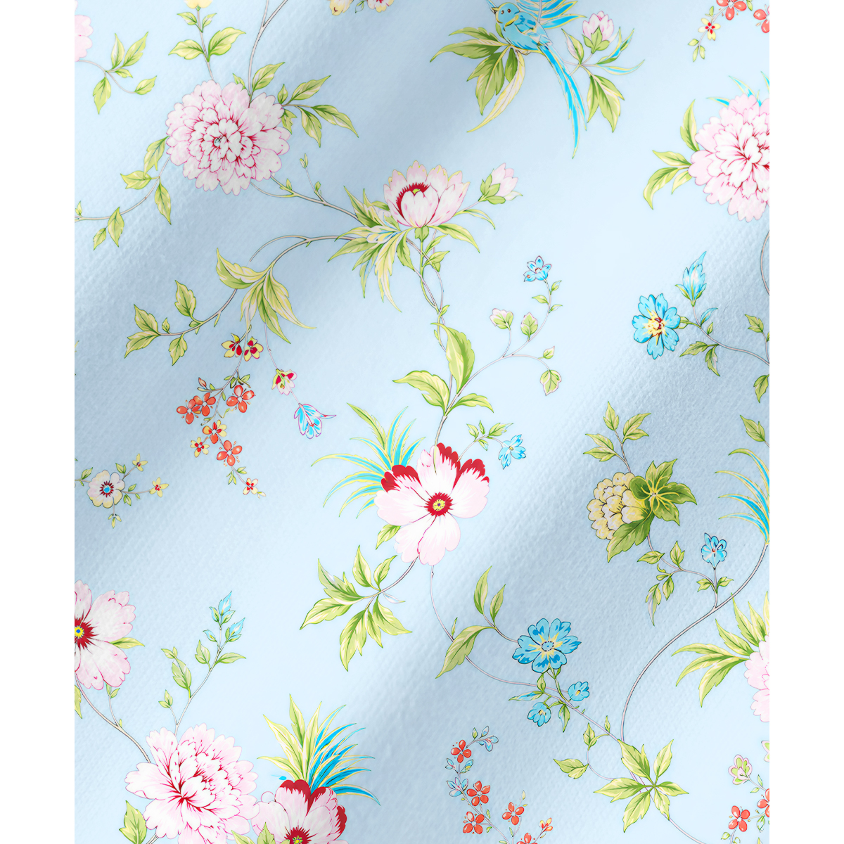 Pastel Garden Floral Print Long Sleeves Pajama Sets