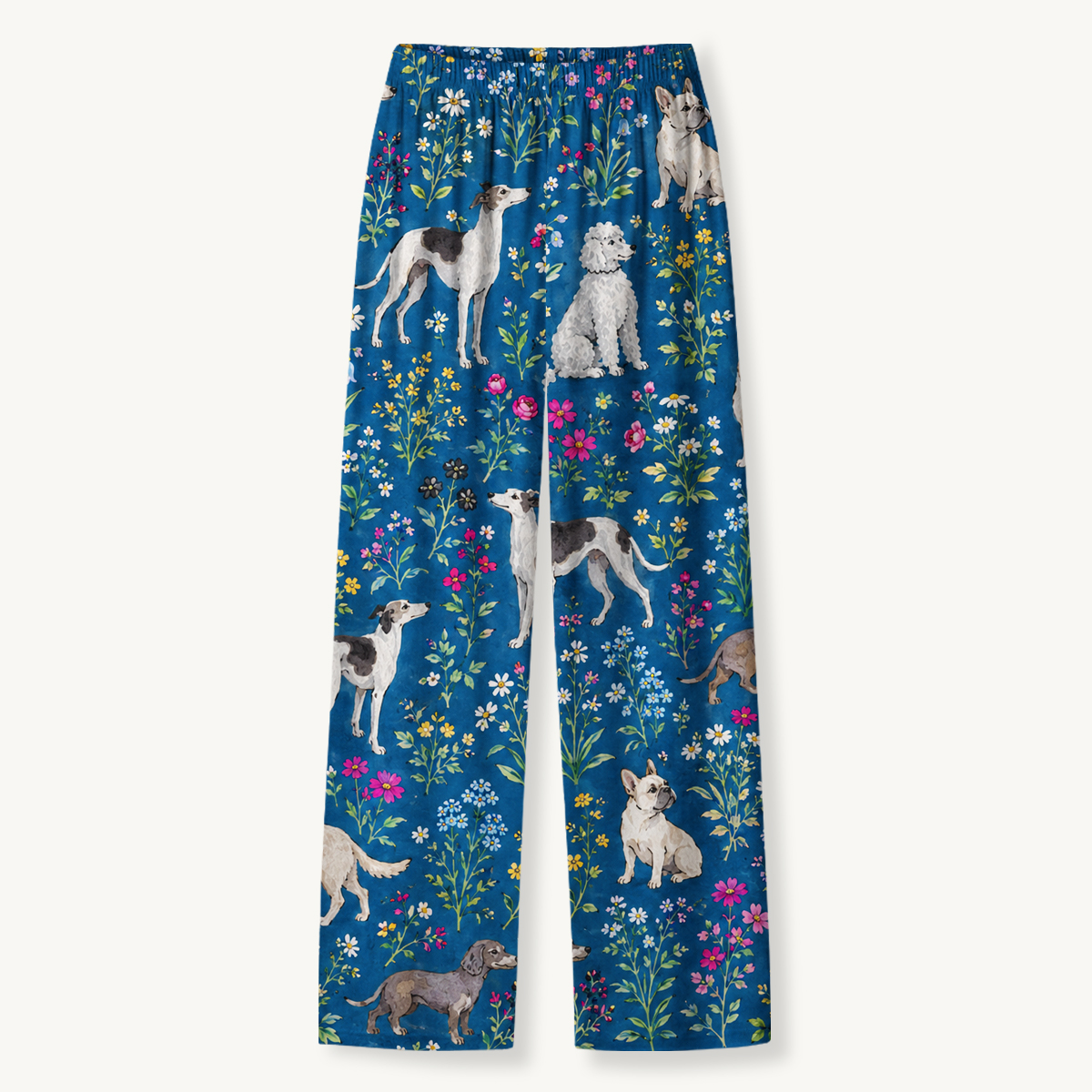 Dogs & Wildflowers Long Sleeves Pajama Sets