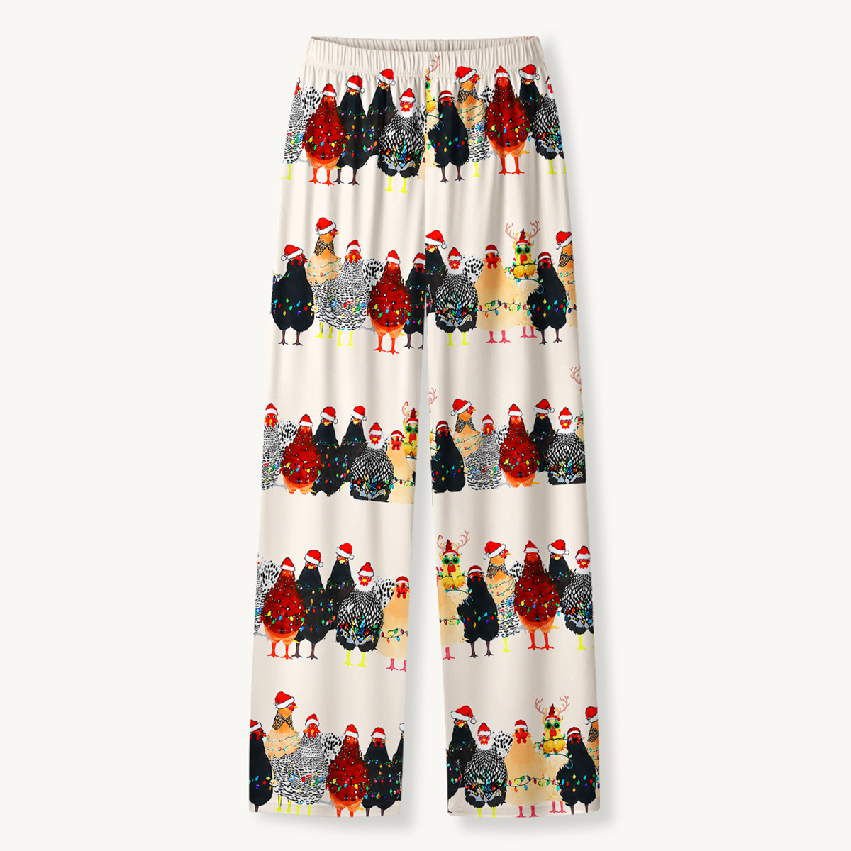 Festive Christmas Chicken Long Sleeves Pajama Sets